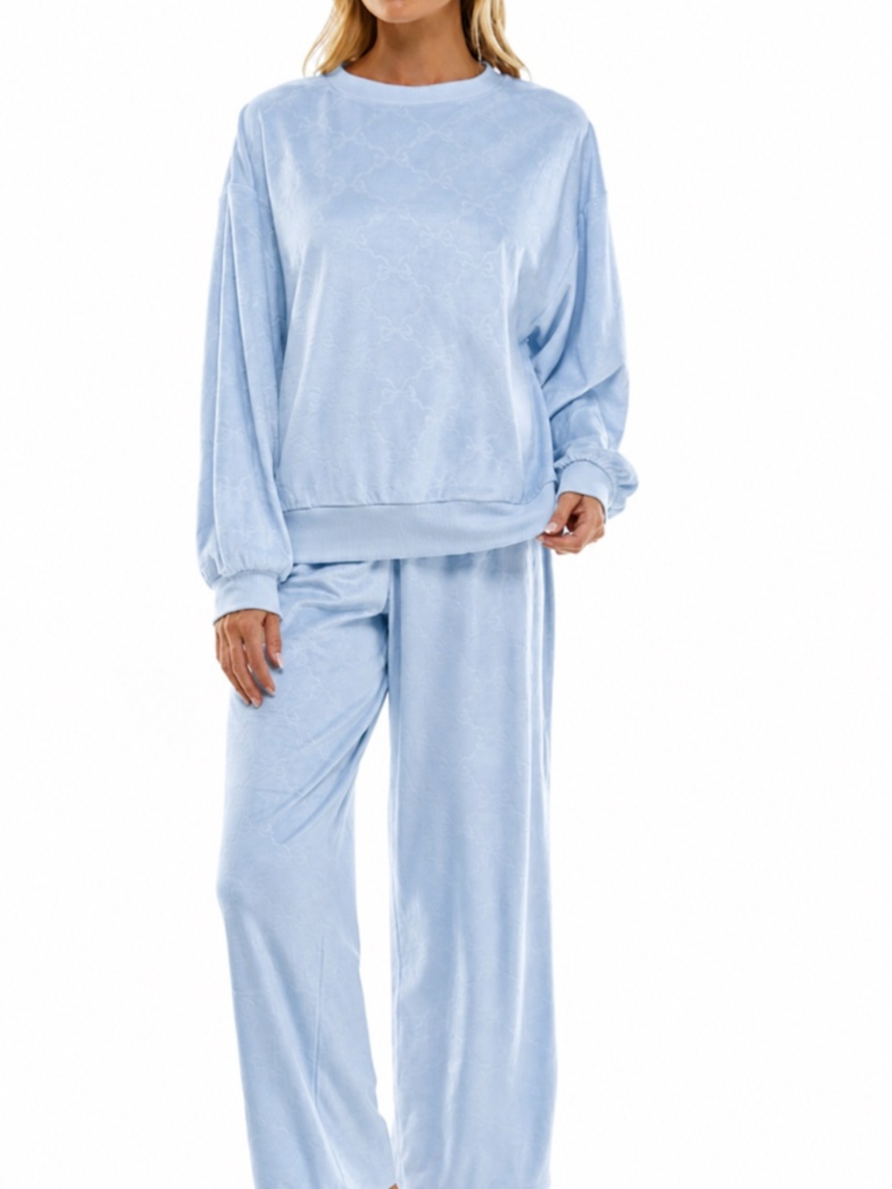Roudelain Women's Long Sleeve Crew Neck and Pant Set